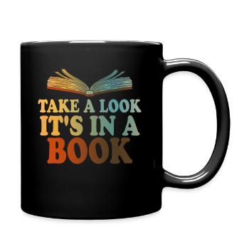 Jetez un coup d’œil C’est dans un rat de bibliothèque de lecture de livre - Mug uni - noir - Droite