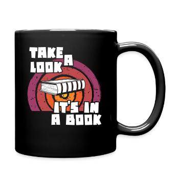 Jetez un coup d’œil C’est dans un rat de bibliothèque de lecture de livre - Mug uni - noir - Droite