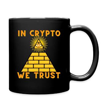 In Krypto vertrauen wir - Crypto Trader BTC Bitcoin - Tasse einfarbig - Schwarz - Rechts