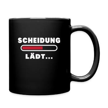 Scheidung Lädt Ladebar - Tasse einfarbig - Schwarz - Rechts
