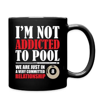 Billiard Addicted - Tasse einfarbig - Schwarz - Rechts