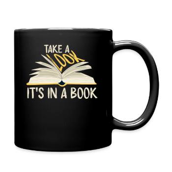 Jetez un coup d’œil C’est dans un rat de bibliothèque de lecture de livre - Mug uni - noir - Droite