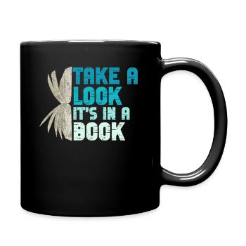 Jetez un coup d’œil C’est dans un rat de bibliothèque de lecture de livre - Mug uni - noir - Droite