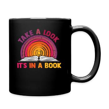 Jetez un coup d’œil C’est dans un rat de bibliothèque de lecture de livre - Mug uni - noir - Droite