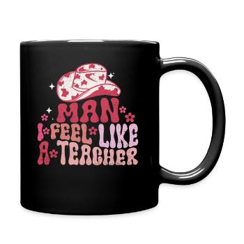 Homme Je me sens comme un enseignant - Mug uni - noir - Droite