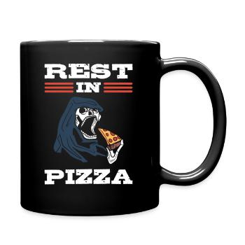 Rest In Pizza Pizzamacher - Tasse einfarbig - Schwarz - Rechts