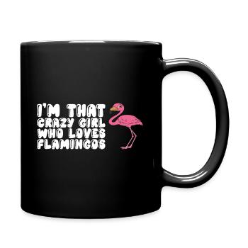 Drôle de flamant rose - Mug uni - noir - Droite