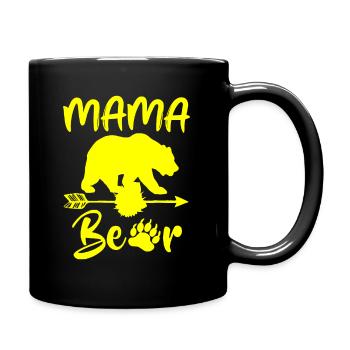 Mama Bär Sonnenblume Geschenk Lustig Muttertag Mama - Tasse einfarbig - Schwarz - Rechts