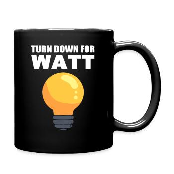 Science Pun Elektriker - Tasse einfarbig - Schwarz - Rechts