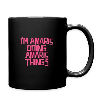 Je suis Amaris en train de faire des choses Amaris - Mug uni - noir - Droite