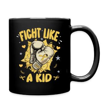 sensibilisation Cancer combattez comme un enfant - Mug uni - noir - Droite