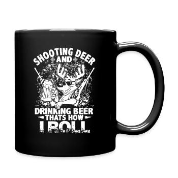 Drôle de chasse au cerf et de bière - Mug uni - noir - Droite