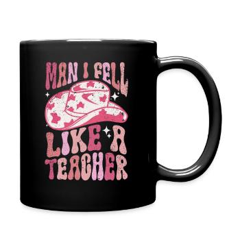 Homme Je me sens comme un enseignant - Mug uni - noir - Droite