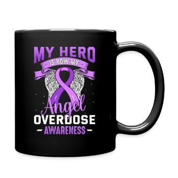 My Hero is Now My Angel Overdose Awareness Support - Mug uni - noir - Droite