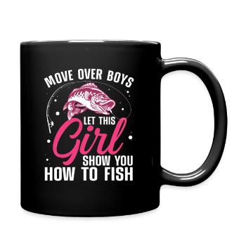Funny Fishing, Fisherman Fishing Lover - Full Colour Mug - black - Right