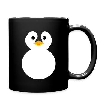 pinguin - Tasse einfarbig - Schwarz - Rechts