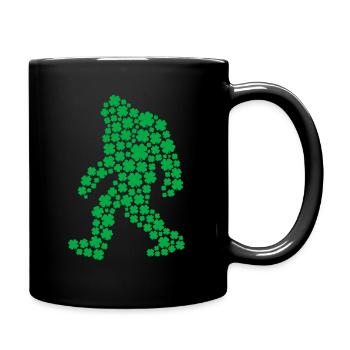 Clover Bigfoot St. Patrick's Day Jungen Kleeblatt - Tasse einfarbig - Schwarz - Rechts