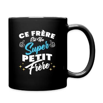ce frère est un super petit frère - Mug uni - noir - Droite