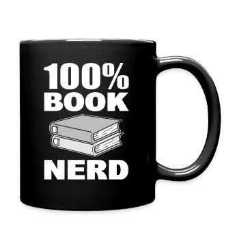 100% Book Nerd Autor - Tasse einfarbig - Schwarz - Rechts