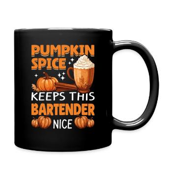 Cool Pumpkin Spice garde ce barman agréable - Mug uni - noir - Droite