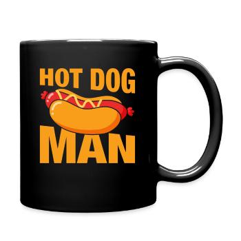 Hotdog Man Sausage Saying - Full Colour Mug - black - Right