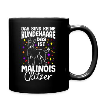 Ce n’est pas du poil de chien, c’est des paillettes malinois - Mug uni - noir - Droite