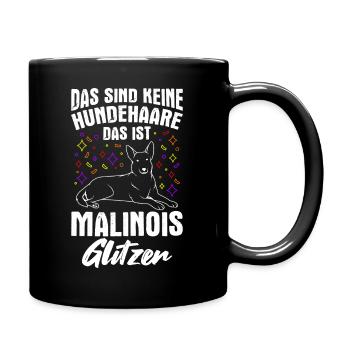 Ce n’est pas du poil de chien, c’est des paillettes malinois - Mug uni - noir - Droite