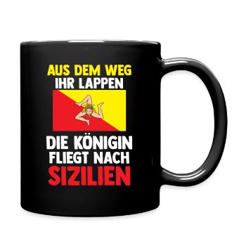 Sizilianer Sizilianisch Königin Sizilien - Tasse einfarbig - Schwarz - Rechts
