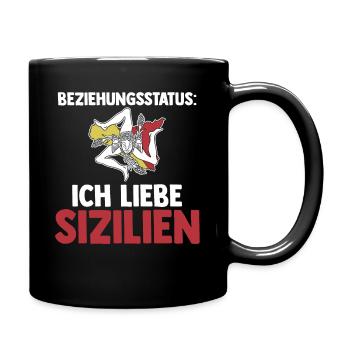 Sizilianer Sizilianisch Sizilien - Tasse einfarbig - Schwarz - Rechts
