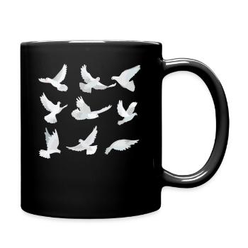 Funny Bird Watcher Birding Watching - Full Colour Mug - black - Right