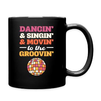 Klassische Disco Tanzlehrer - Tasse einfarbig - Schwarz - Rechts