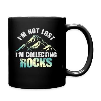 Je ne suis pas perdu Je collectionne des roches Drôle de géologie - Mug uni - noir - Droite