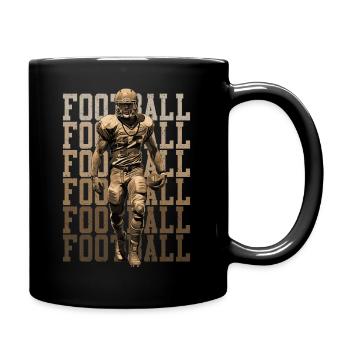 Idée cadeau de sport de joueur rétro de football américain - Mug uni - noir - Droite