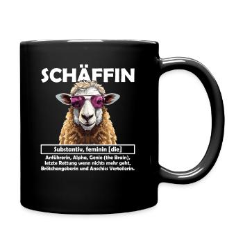 Schäffin | Beste Chefin | Teamleiterin - Tasse einfarbig - Schwarz - Rechts