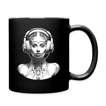 Electro fans: music shirt revolution - Full Colour Mug - black - Right
