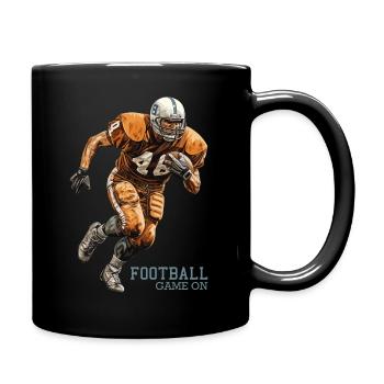 American Football Player Sports Gift - Full Colour Mug - black - Right