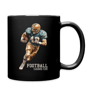American Football Player Sports Gift - Full Colour Mug - black - Right