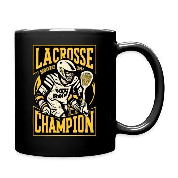 Lacrosse Champion Lax Spieler Trainer Sport - Tasse einfarbig - Schwarz - Rechts