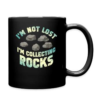 Je ne suis pas perdu Je collectionne des roches Drôle de géologie - Mug uni - noir - Droite