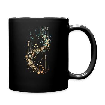 Musikträume Notizen - Tasse einfarbig - Schwarz - Rechts