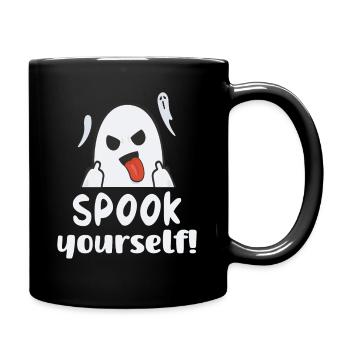 Spook yourself - Tasse einfarbig - Schwarz - Rechts