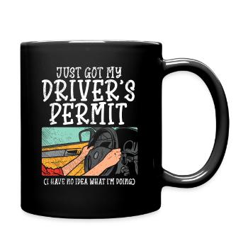 Je viens d’obtenir mon permis de conduire Nouveau conducteur - Mug uni - noir - Droite