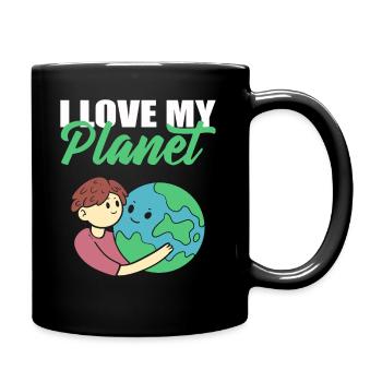 Earth Day Öko-Aktivist - Tasse einfarbig - Schwarz - Rechts