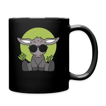 Netter kleiner Esel Stockman - Tasse einfarbig - Schwarz - Rechts