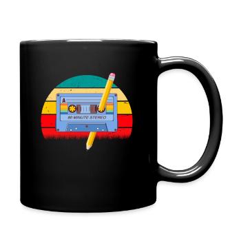80's Cassette Tape 1990s Pencil Winding Cassette - Full Colour Mug - black - Right