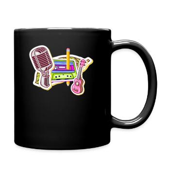 80er Jahre Kassette 1990er Bleistift Wickelkassette - Tasse einfarbig - Schwarz - Rechts