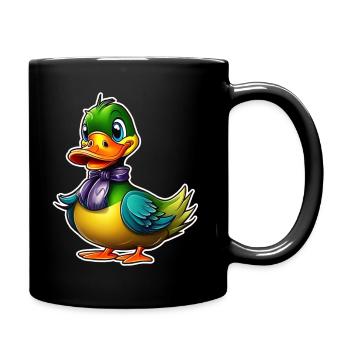 Drôle de canard coloré - Mug uni - noir - Droite