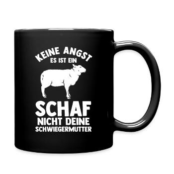 Landwirt Schäfer Bauernhof Schafe - Tasse einfarbig - Schwarz - Rechts