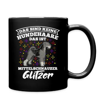 Mittelschnauzer Gassi Hundefan Hundebesitzer Hunde - Tasse einfarbig - Schwarz - Rechts