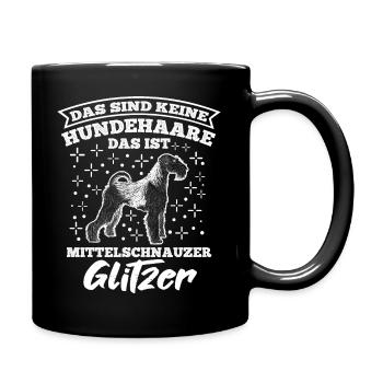 Mittelschnauzer Hundefan Hundebesitzer Hund Gassi - Tasse einfarbig - Schwarz - Rechts